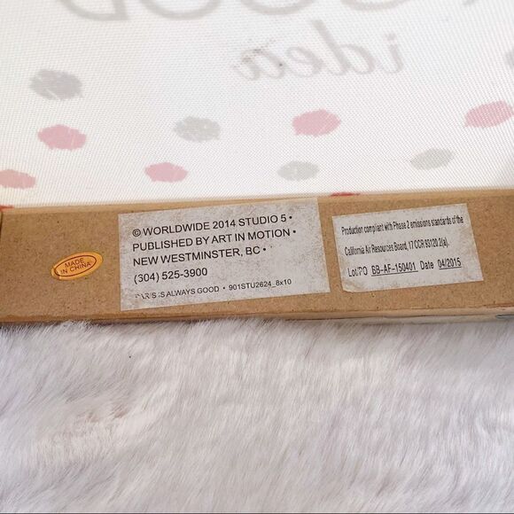 Paris Is Always a Good Idea Audrey Hepburn Quote Canvas Print White Pink Gold - Picture 5 of 7